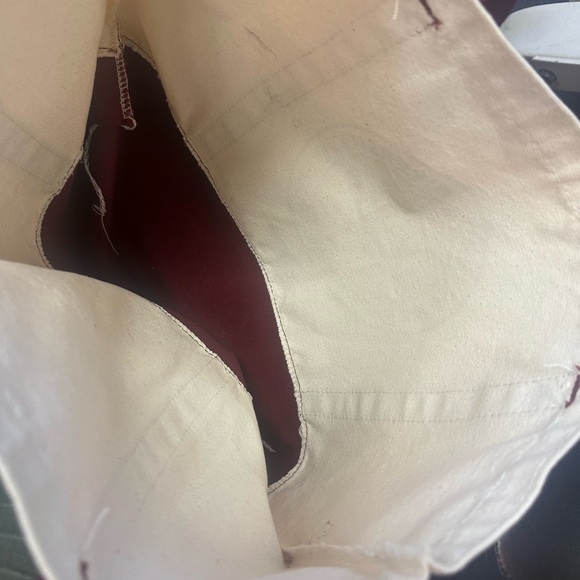 Harvard  University Cream and Red Canvas Tote Bag with Double Strap Handles. - Picture 3 of 3